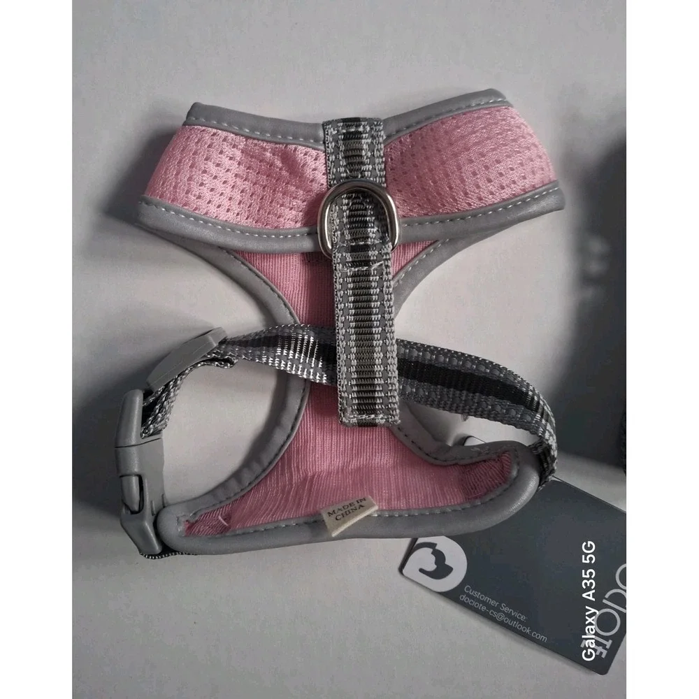 Dociote‎ Pink Soft Mesh Dog Harness Leash Reflective Adjustable Lightweight XS